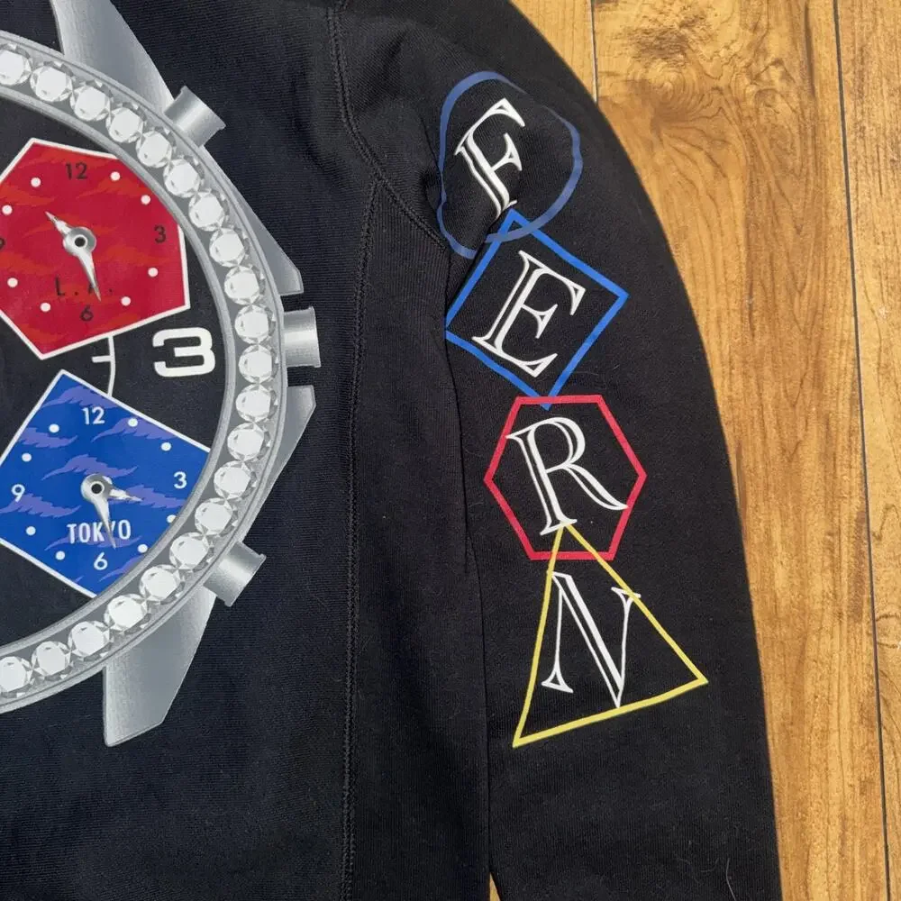 Fern LA Streetwear Designer Crewneck Sweater Black Small